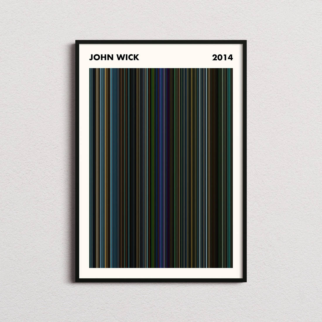 John Wick Movie Barcode Poster - Simplified