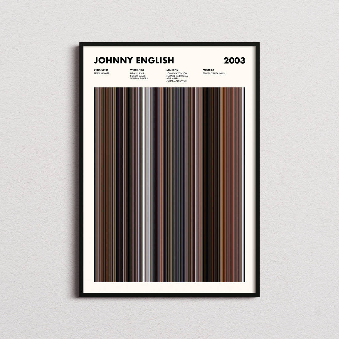 Johnny English Movie Barcode Poster