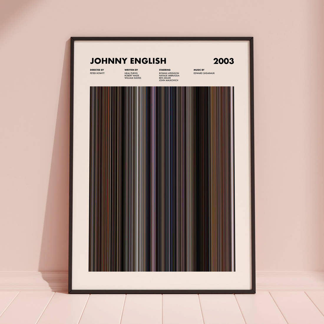 Johnny English Movie Barcode Poster