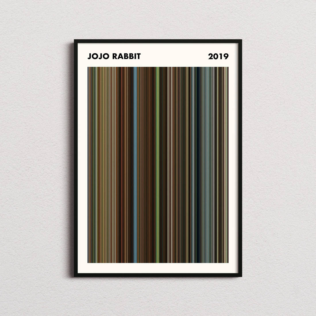 Jojo Rabbit Movie Barcode Poster - Simplified