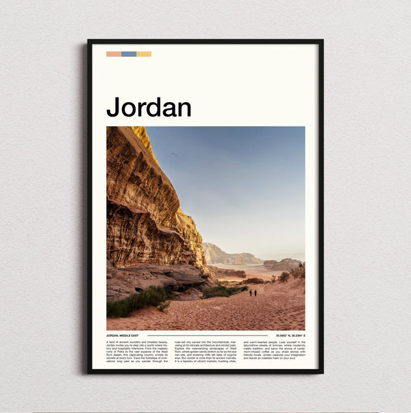 Jordan - Sandstone Desert Cliffs - Travel Print