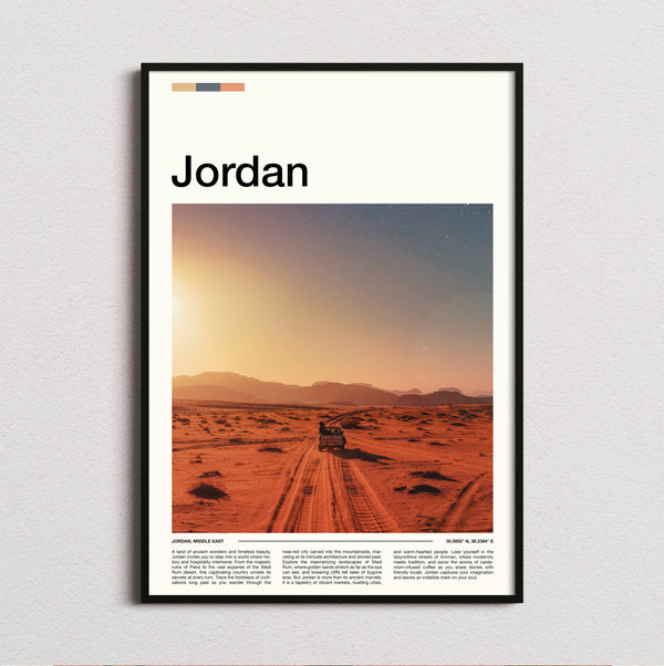 Jordan - Desert Track At Sunset - Travel Print