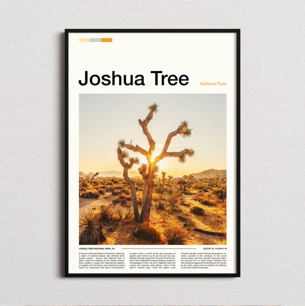 Joshua Tree - Desert Tree At Sunset - Travel Print
