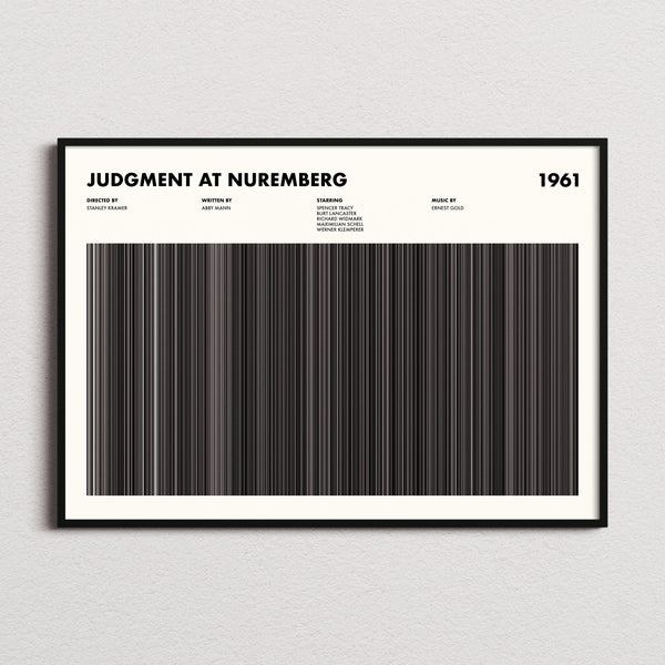 Judgment at Nuremberg Movie Barcode Poster