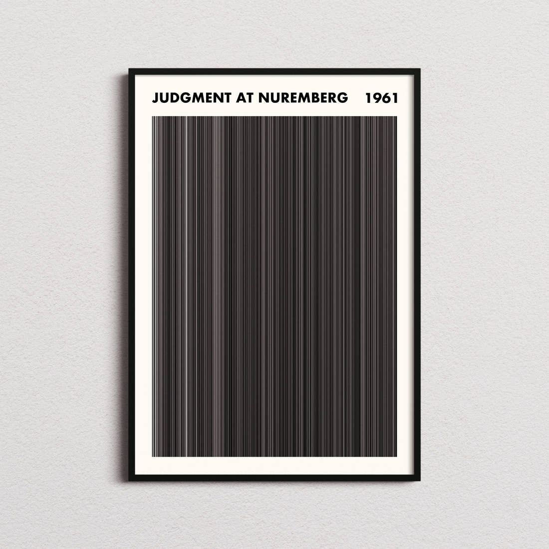 Judgment at Nuremberg Movie Barcode Poster - Simplified