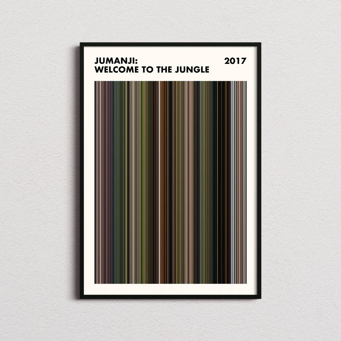 Jumanji: Welcome to the Jungle Movie Barcode Poster - Simplified