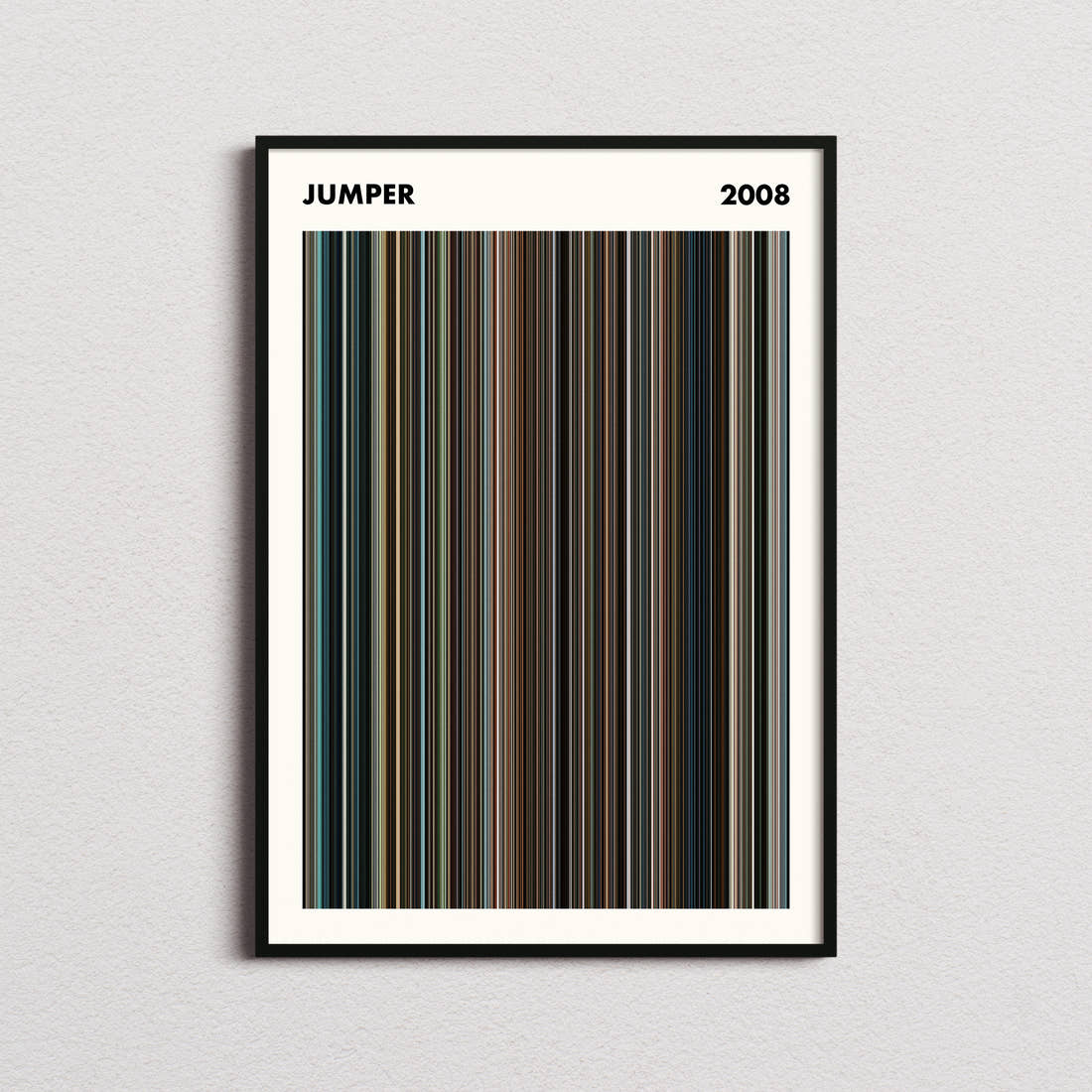 Jumper Movie Barcode Poster - Simplified