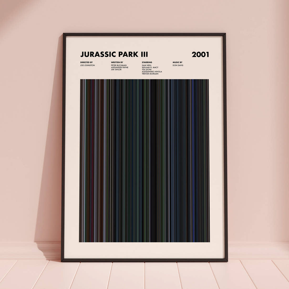 Jurassic Park III Movie Barcode Poster