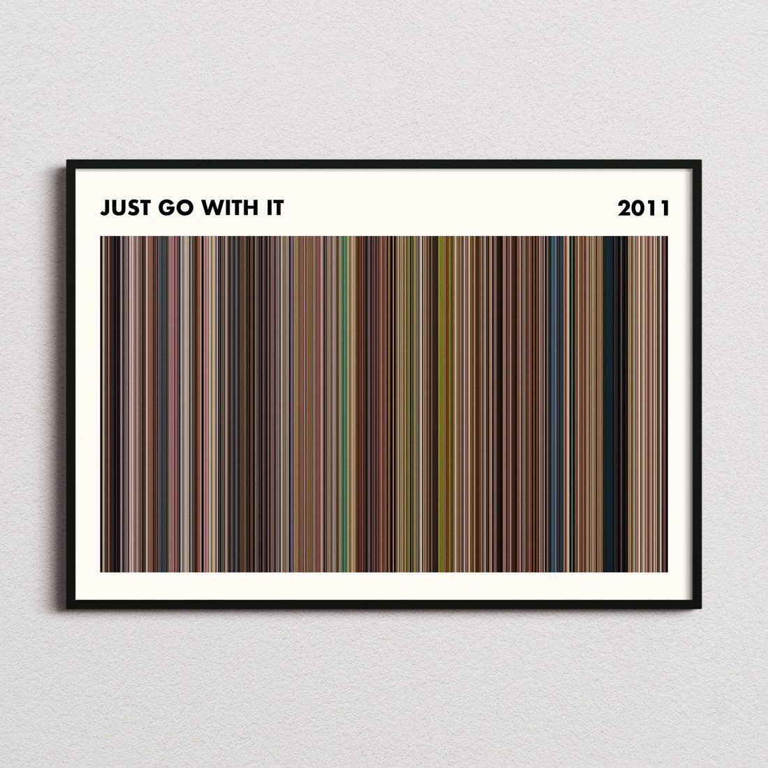 Just Go with It Movie Barcode Poster - Simplified