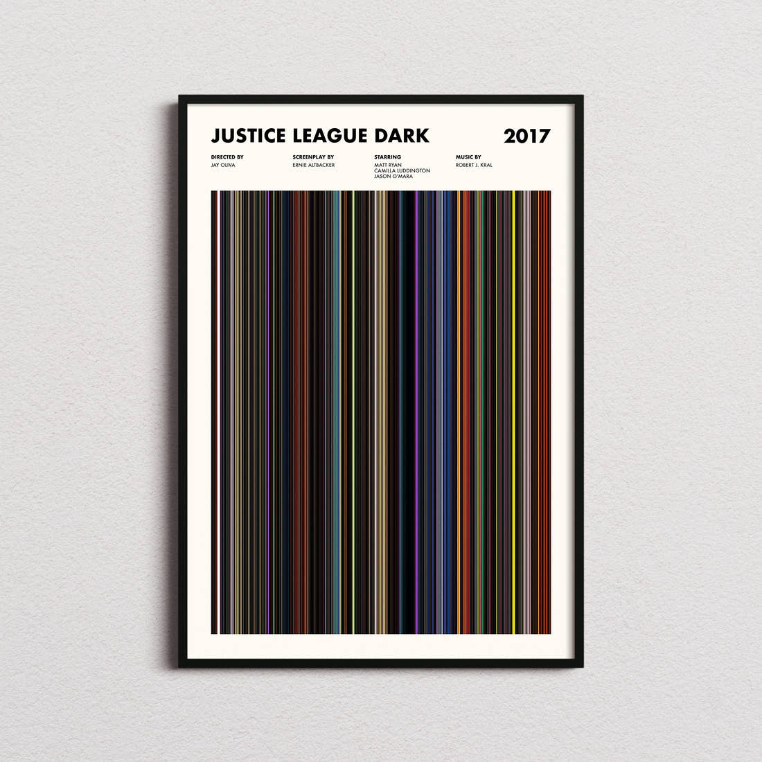 Justice League Dark Movie Barcode Poster