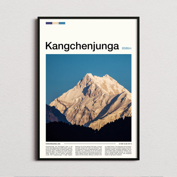 Kangchenjunga - Snow Covered Peak - Travel Print