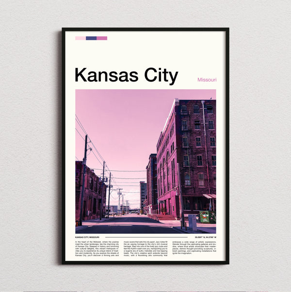 Kansas City - Brick Warehouse Street - Travel Print