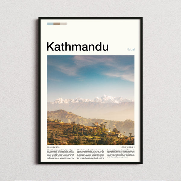Kathmandu - Snowy Himalayan Peaks - Travel Print