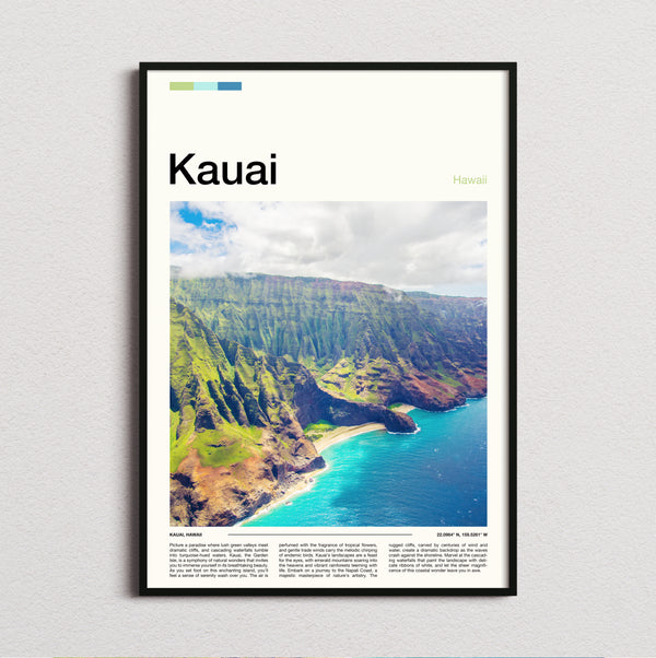 Kauai - Na Pali Coast Turquoise Cove - Travel Print