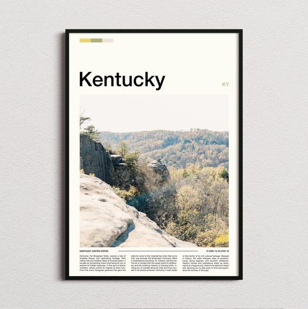 Kentucky - Forested Hills - Travel Print