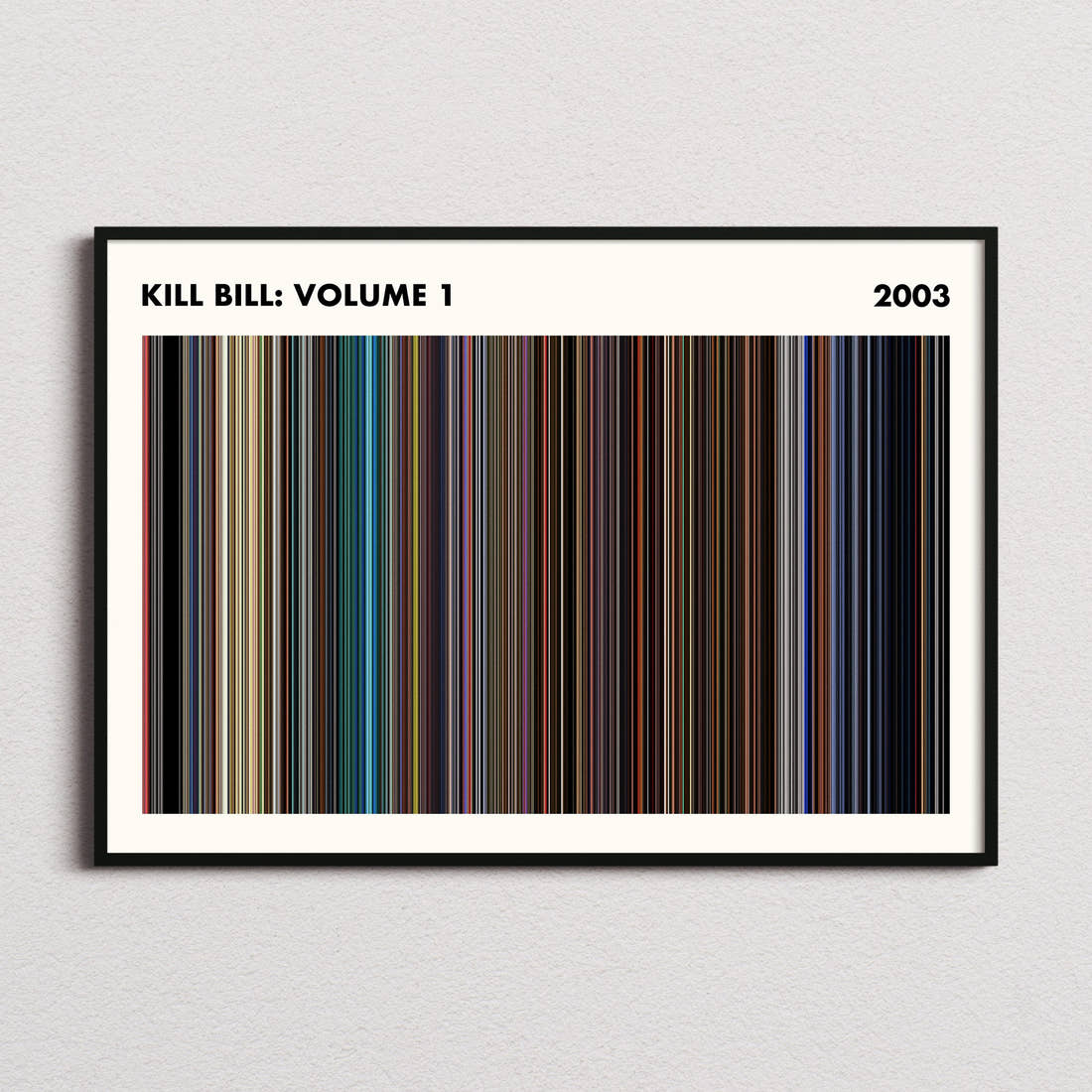 Kill Bill: Volume 1 Movie Barcode Poster - Simplified