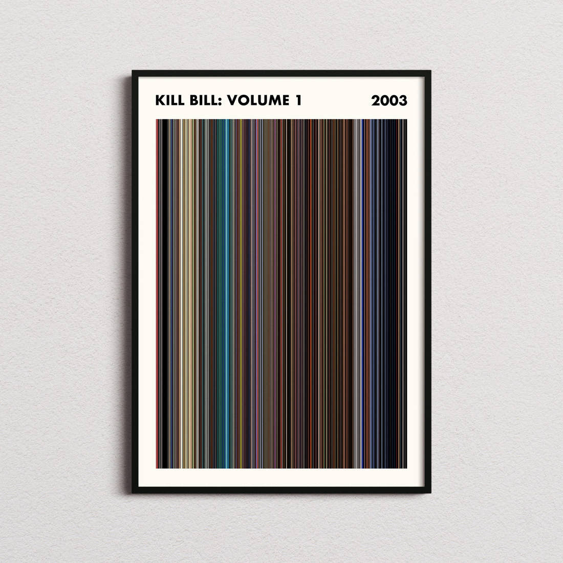 Kill Bill: Volume 1 Movie Barcode Poster - Simplified