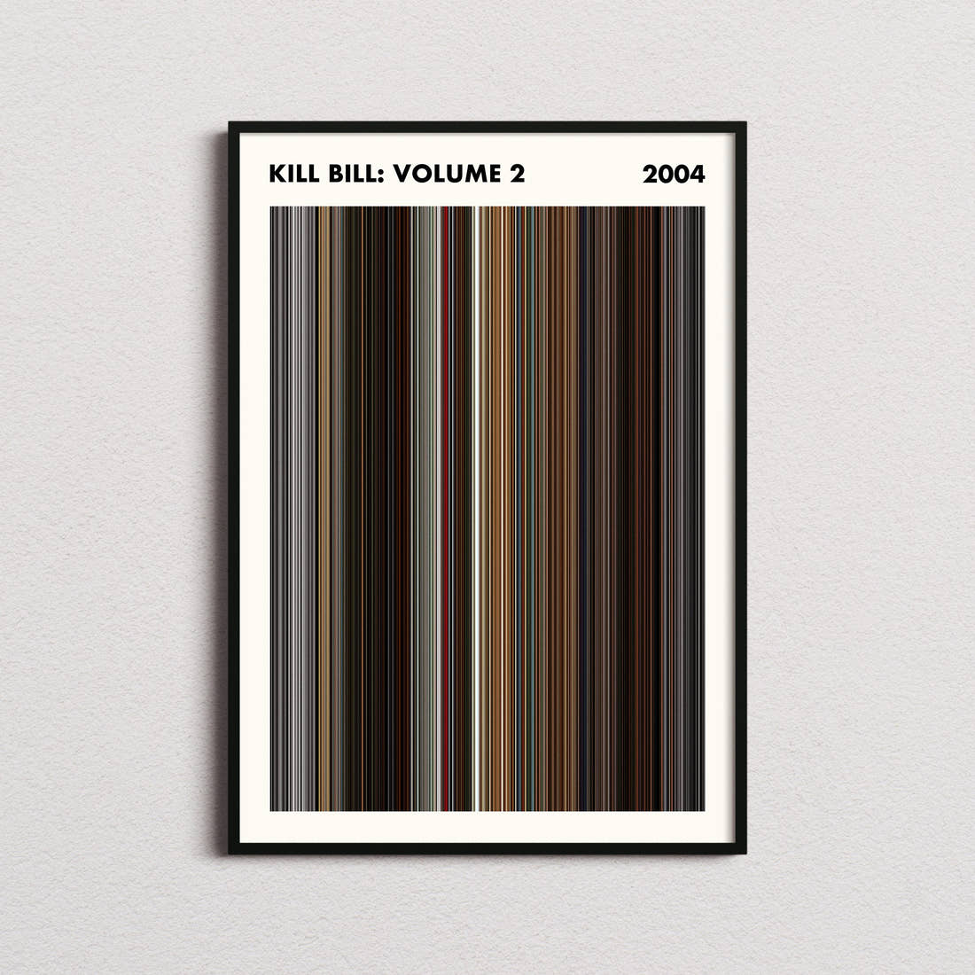 Kill Bill: Volume 2 Movie Barcode Poster - Simplified