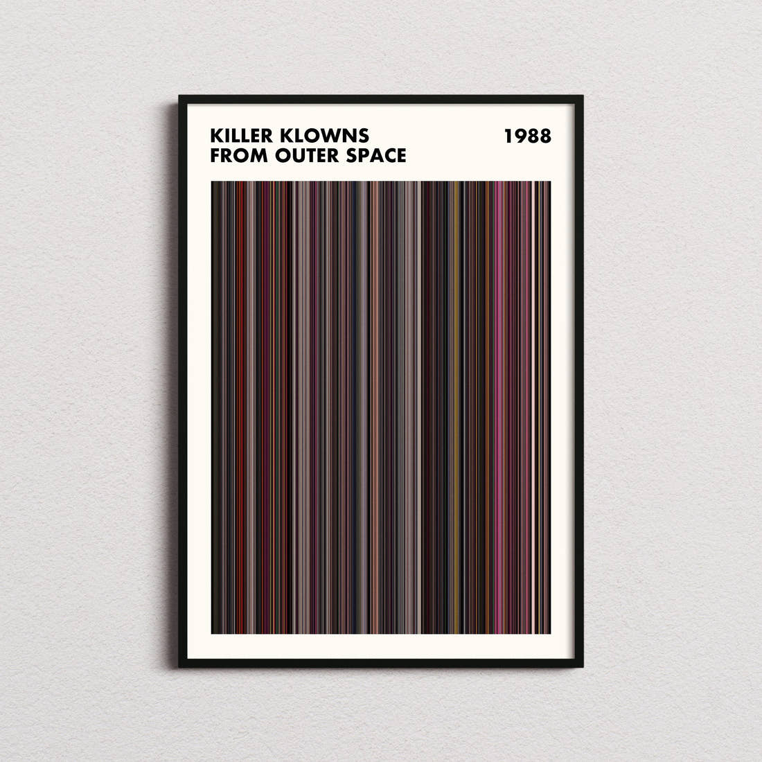 Killer Klowns from Outer Space Movie Barcode Poster - Simplified