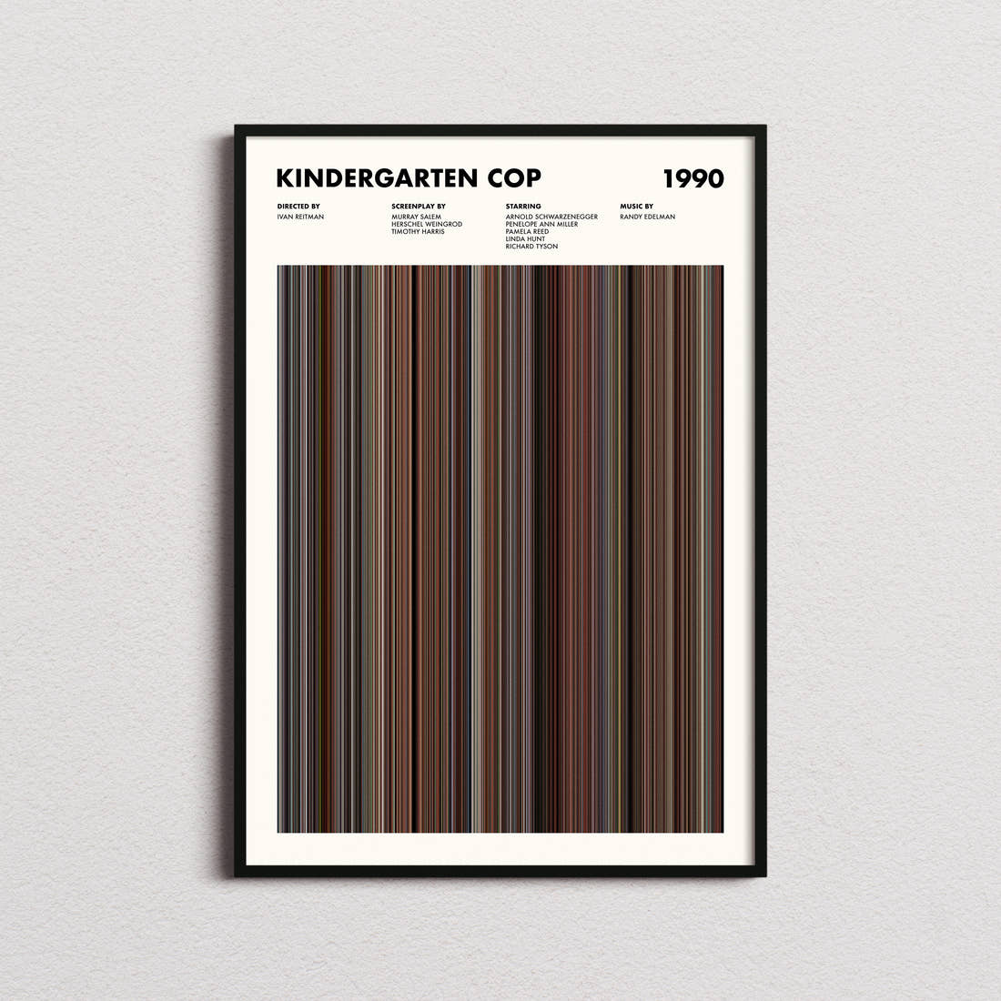 Kindergarten Cop Movie Barcode Poster