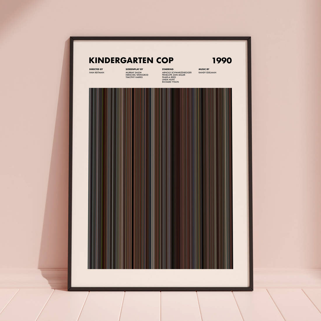 Kindergarten Cop Movie Barcode Poster