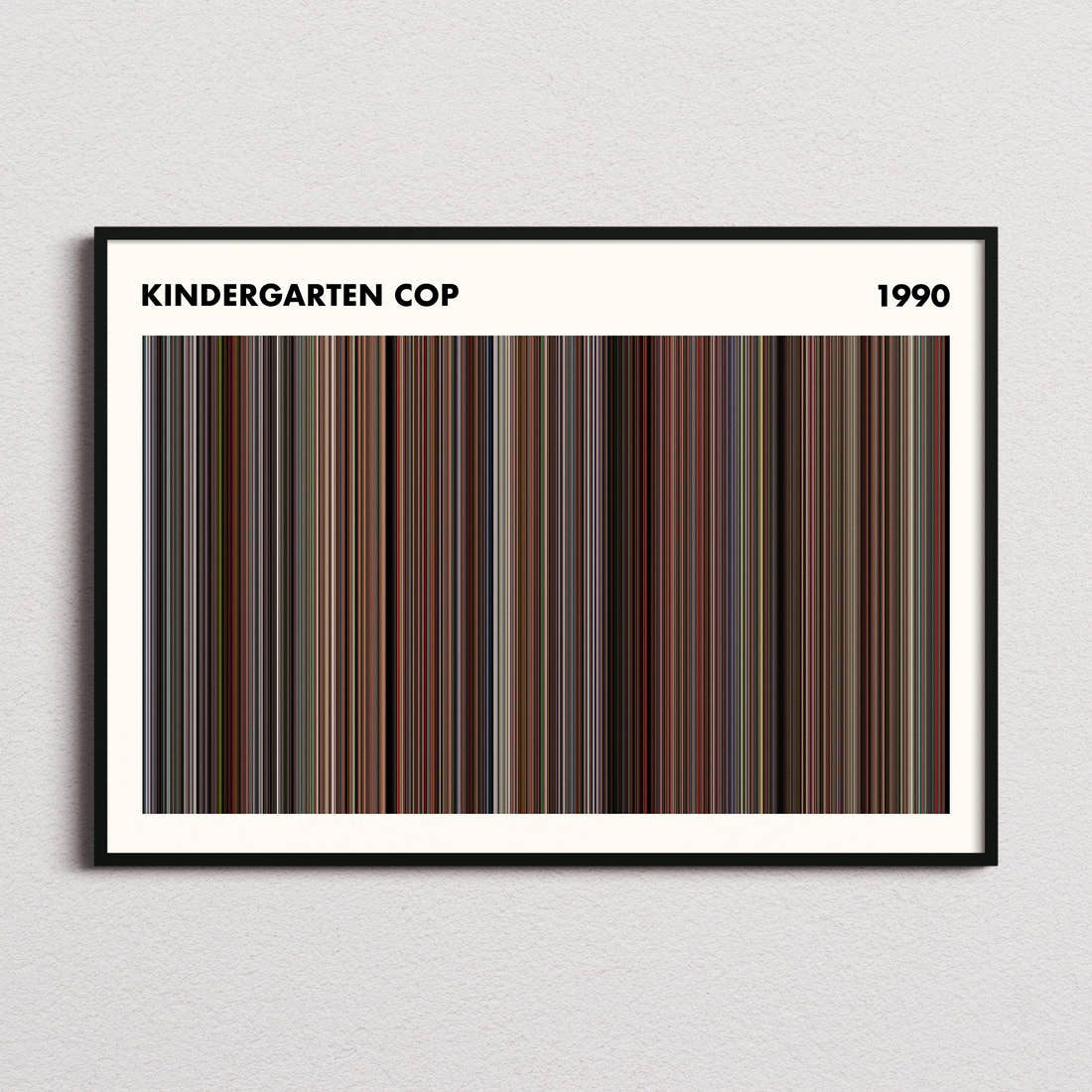 Kindergarten Cop Movie Barcode Poster - Simplified
