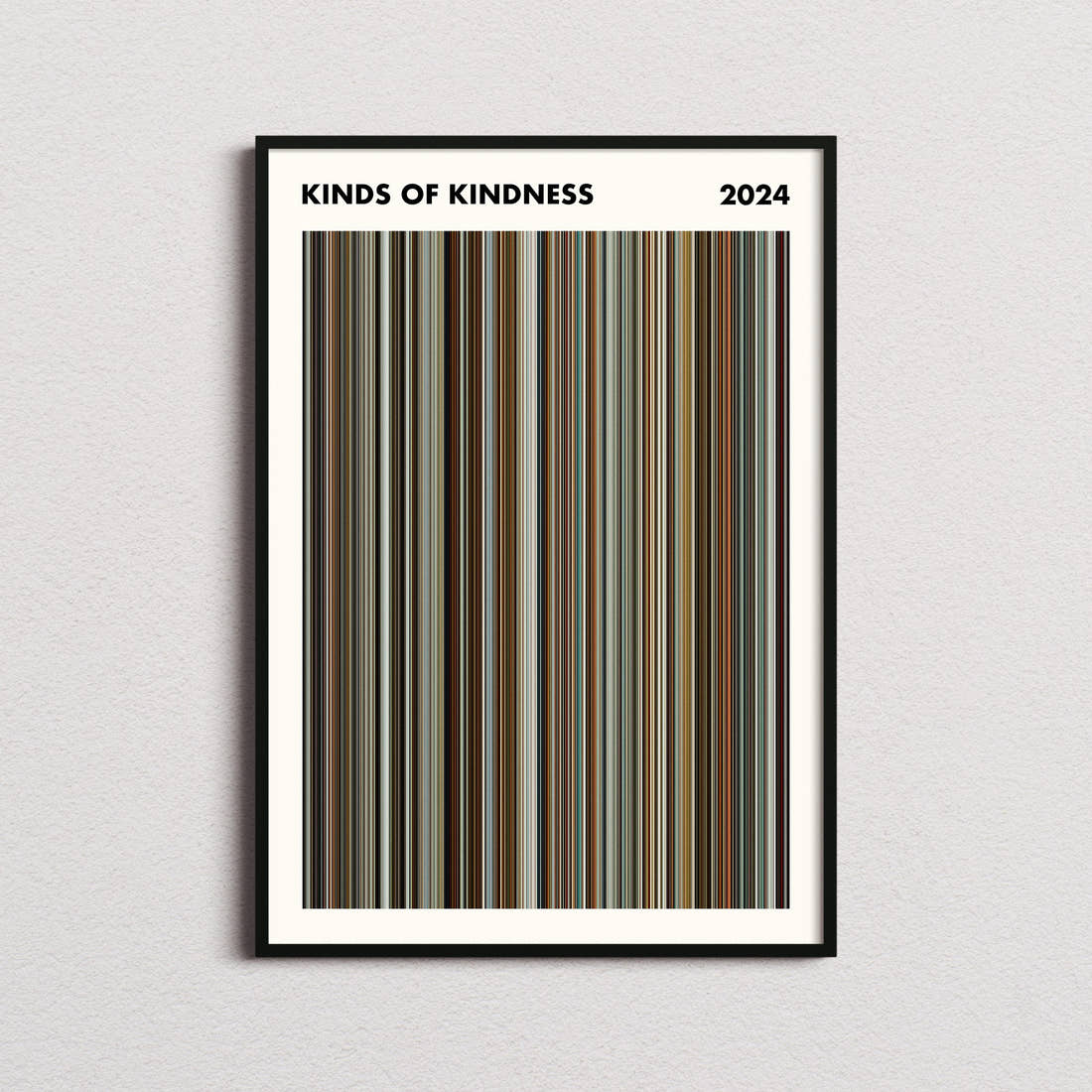 Kinds of Kindness Movie Barcode Poster - Simplified