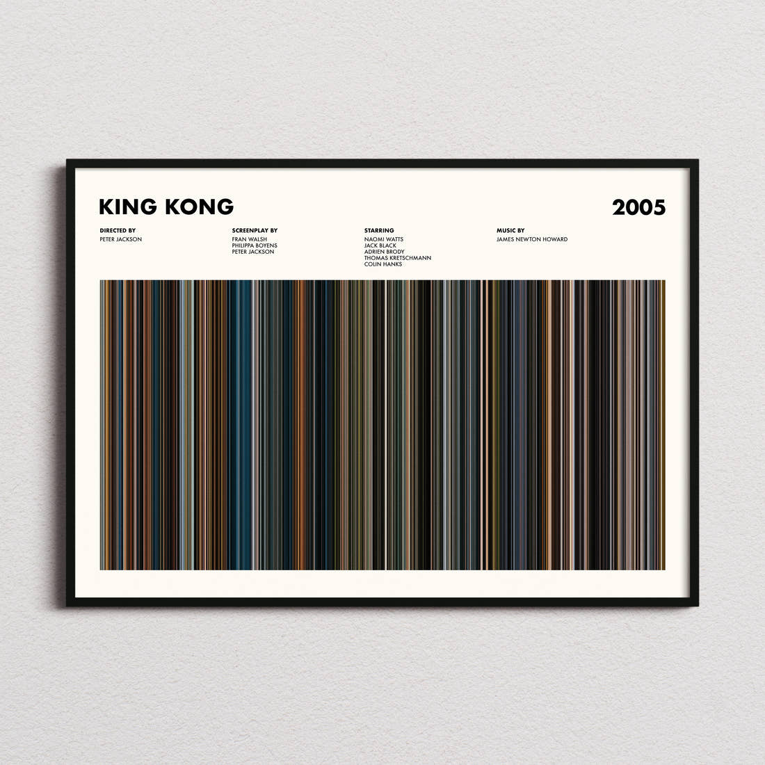 King Kong Movie Barcode Poster