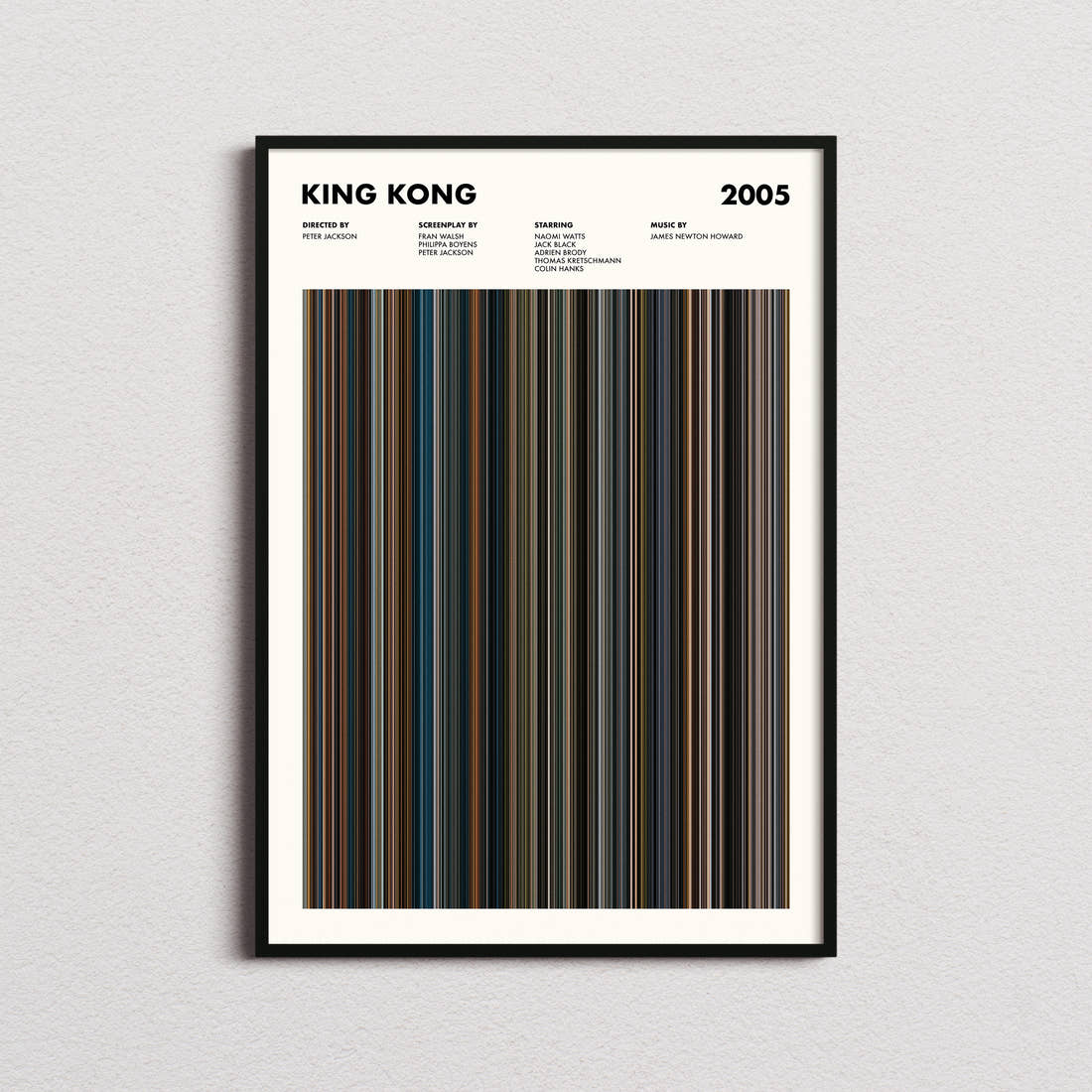 King Kong Movie Barcode Poster