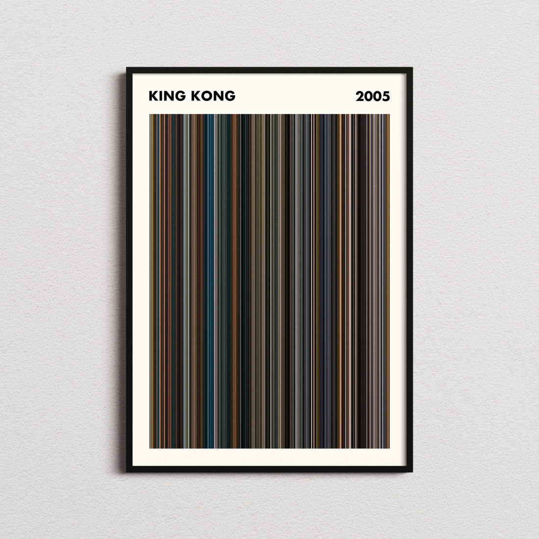 King Kong Movie Barcode Poster - Simplified