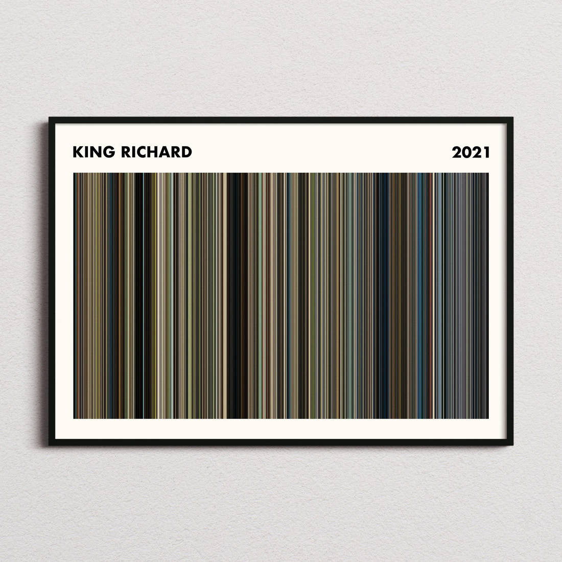 King Richard Movie Barcode Poster - Simplified