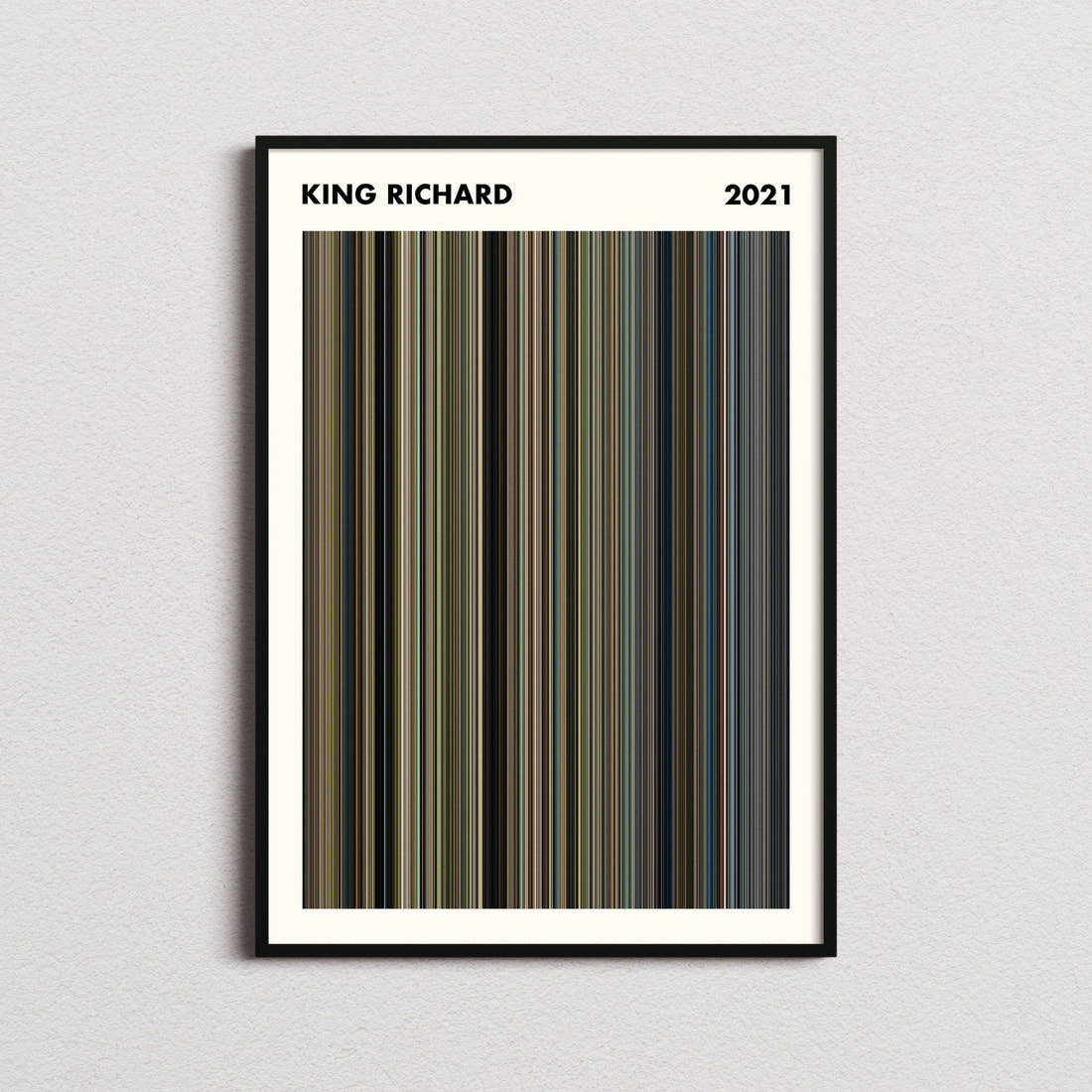 King Richard Movie Barcode Poster - Simplified