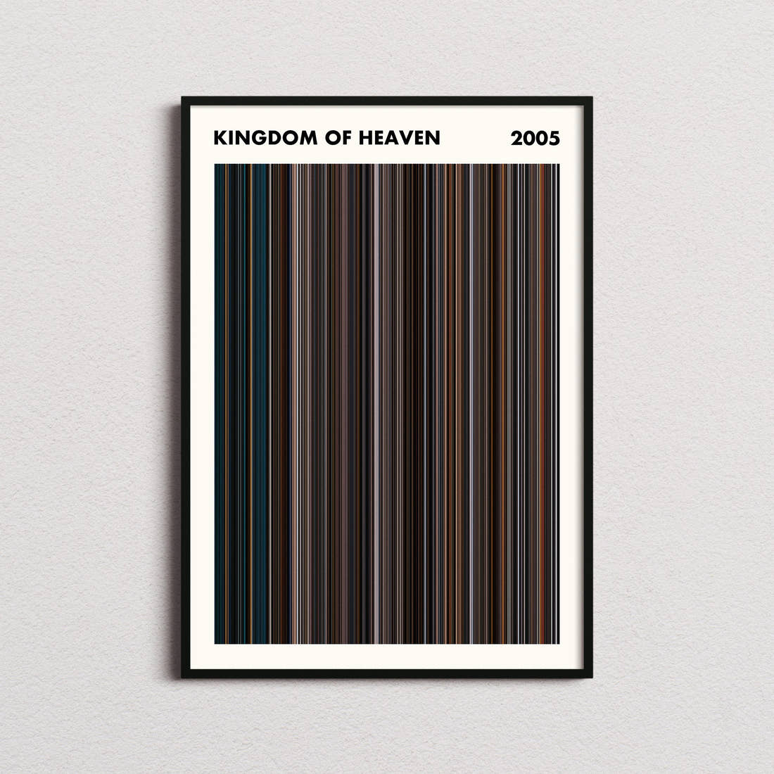 Kingdom of Heaven Movie Barcode Poster - Simplified