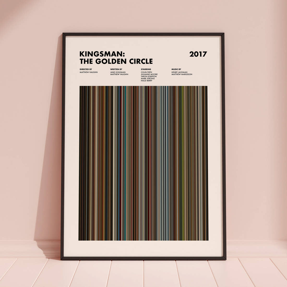 Kingsman: The Golden Circle Movie Barcode Poster
