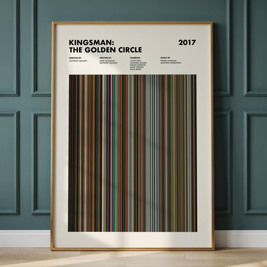 Kingsman: The Golden Circle Movie Barcode Poster