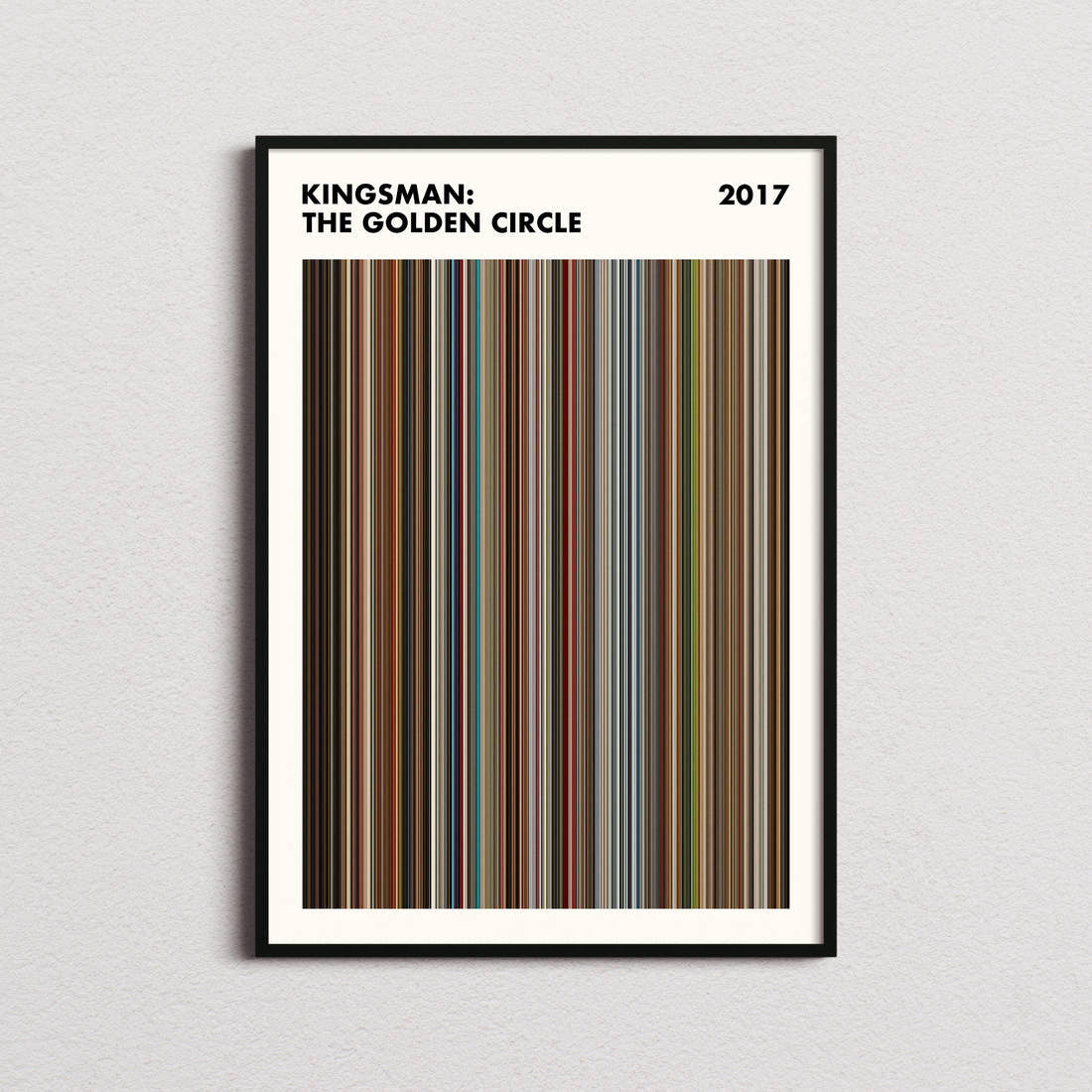 Kingsman: The Golden Circle Movie Barcode Poster - Simplified