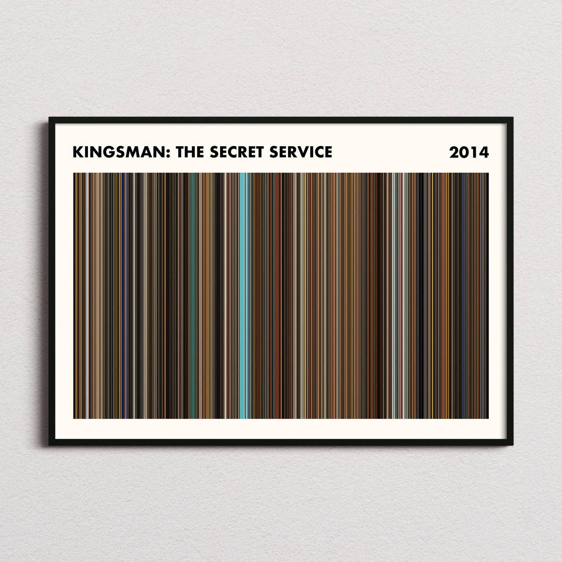 Kingsman: The Secret Service Movie Barcode Poster - Simplified