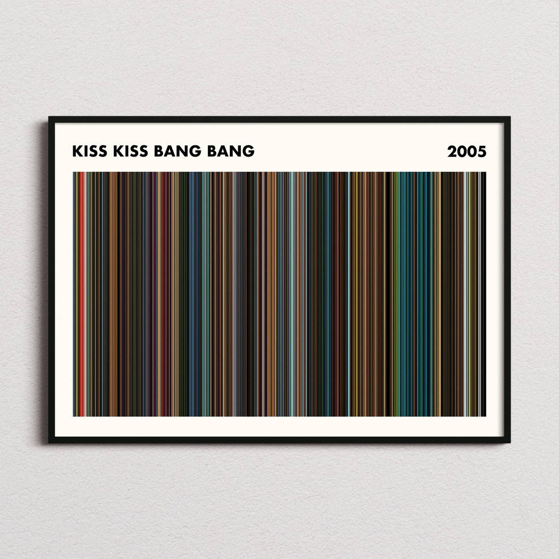 Kiss Kiss Bang Bang Movie Barcode Poster - Simplified