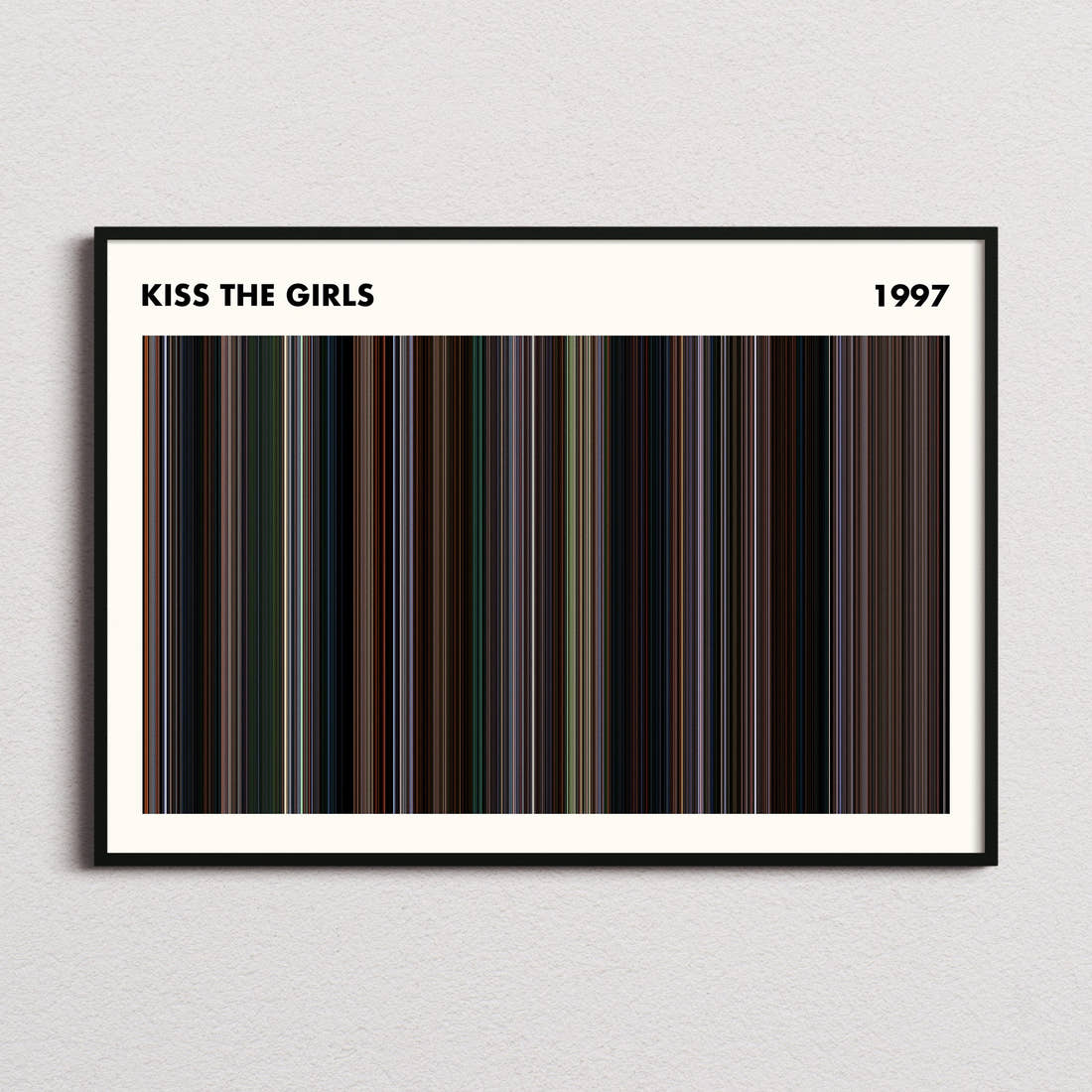 Kiss the Girls Movie Barcode Poster - Simplified