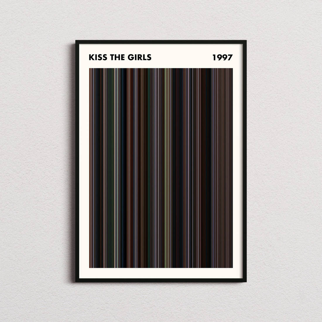Kiss the Girls Movie Barcode Poster - Simplified