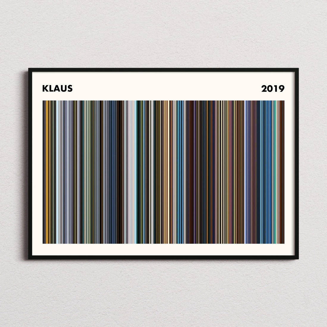 Klaus Movie Barcode Poster - Simplified
