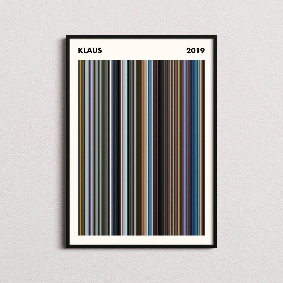 Klaus Movie Barcode Poster - Simplified