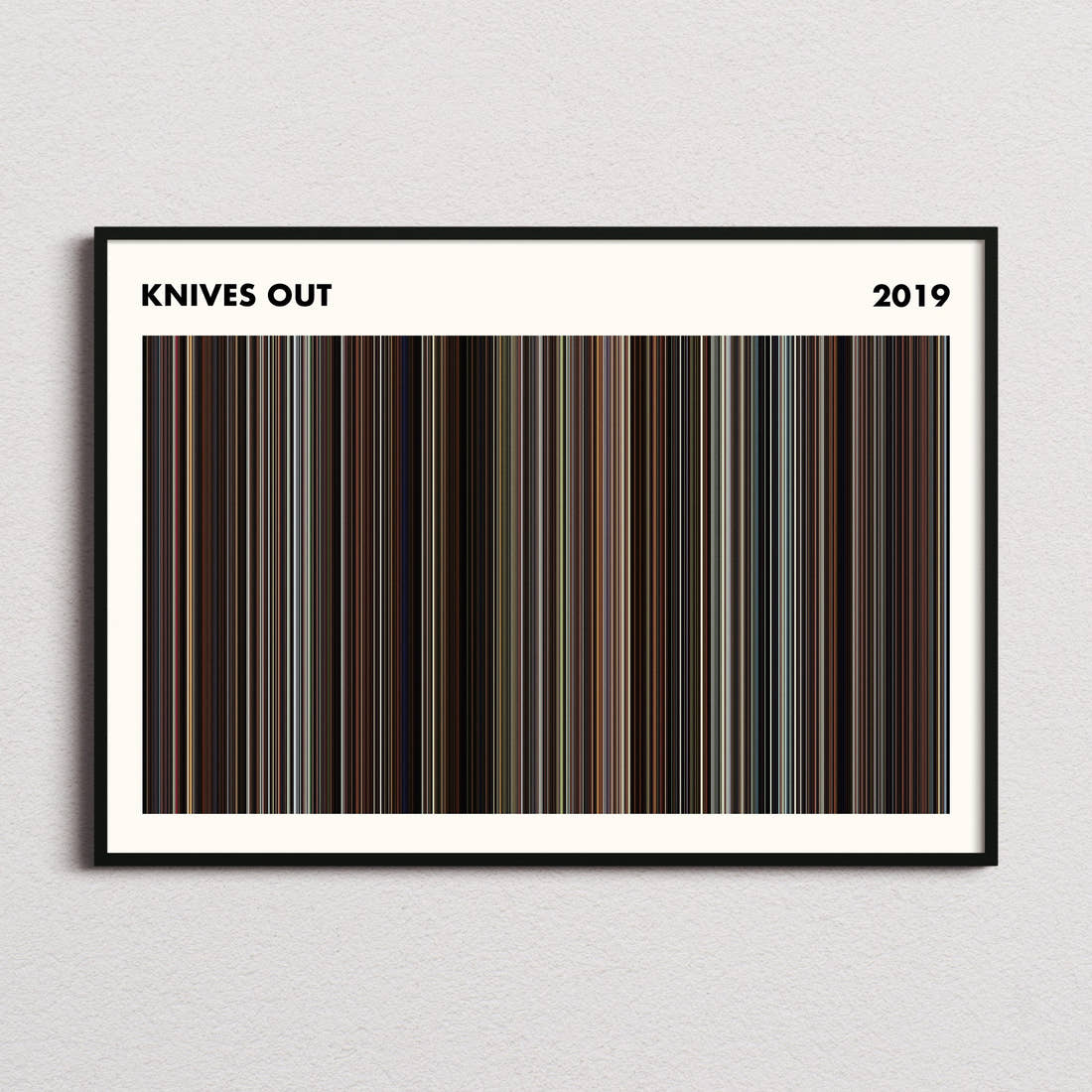 Knives Out Movie Barcode Poster - Simplified