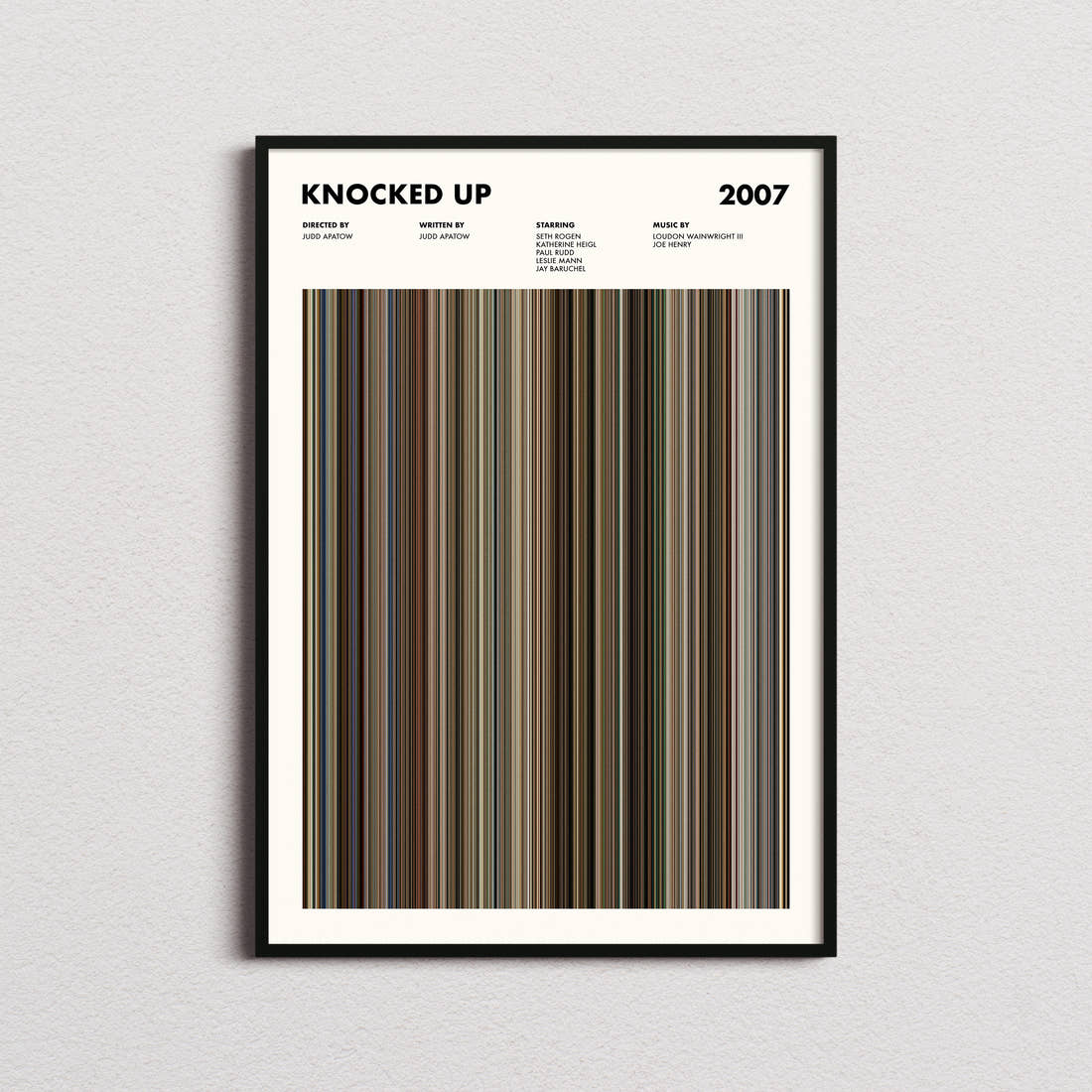 Knocked Up Movie Barcode Poster