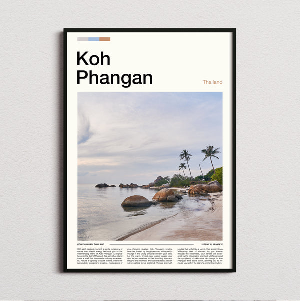 Koh Phangan - Boulders On The Beach - Travel Print