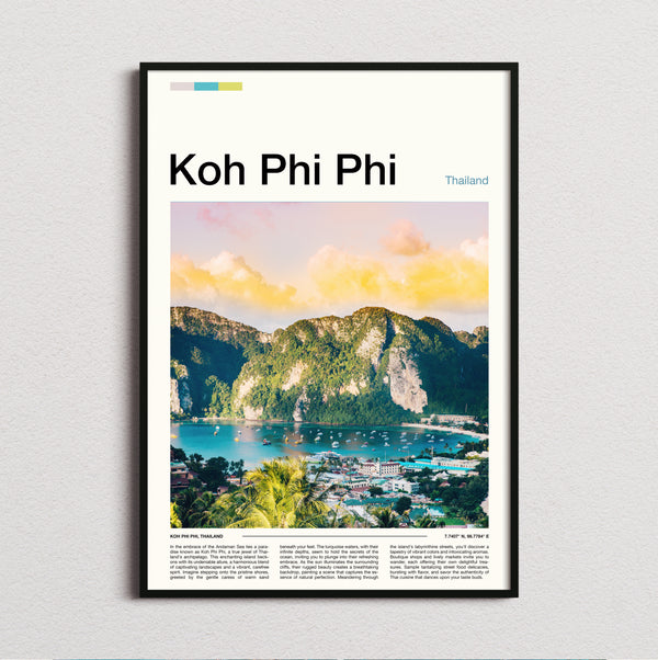 Koh Phi Phi - Bay From The Viewpoint - Travel Print
