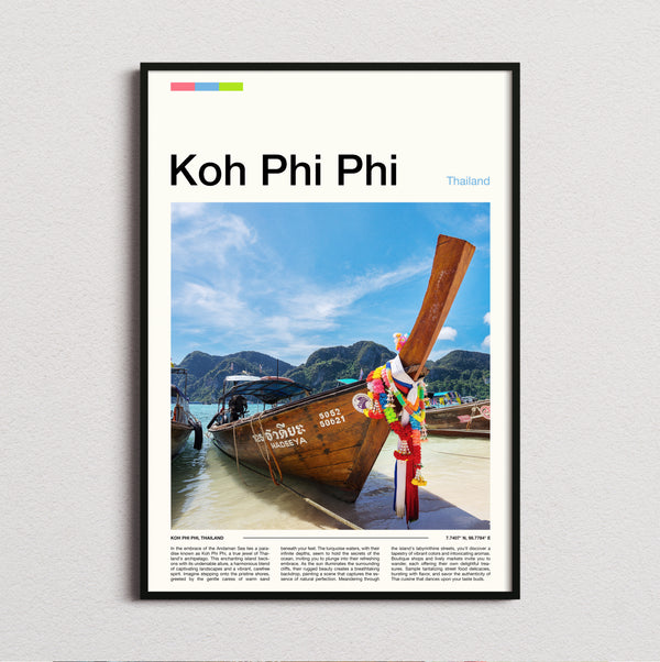 Koh Phi Phi - Longtail Boat - Travel Print