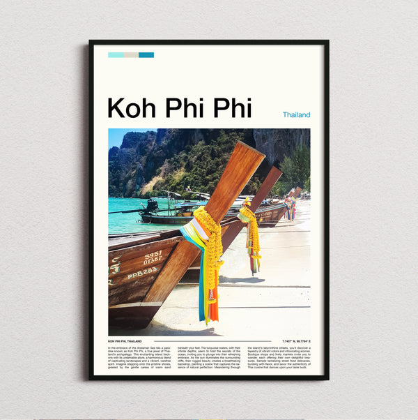 Koh Phi Phi - Longtail Boat Bows - Travel Print