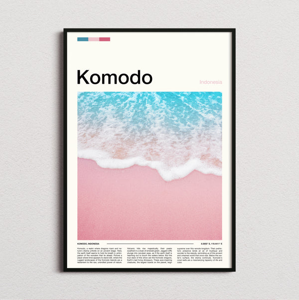 Komodo - Pink Sand Beach - Travel Print
