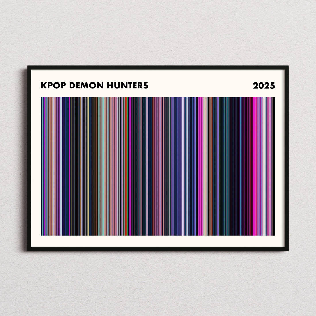 KPop Demon Hunters Movie Barcode Poster - Simplified